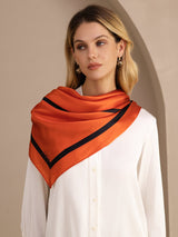 [Quadrato Arancione] SilkSilky-IT Scarf 004