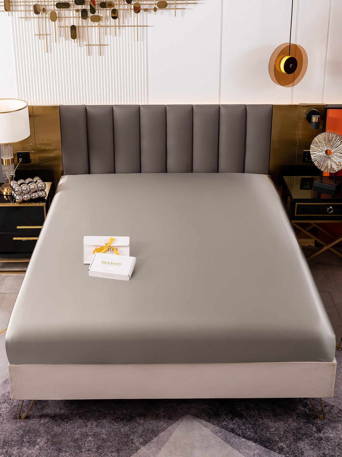 [Grigio] SilkSilky-IT 19Momme Seta pura Sheet 002