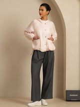 [Rosa] SilkSilky-IT Manica lunga Collo alto Capispalla da donna 007