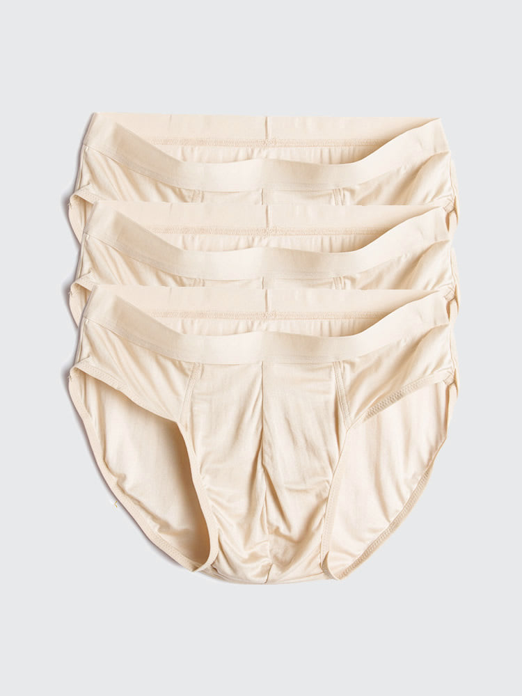 [Beige] SilkSilky-IT Seta pura Mens Underwear 004