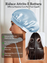 [Azzurro] SilkSilky-IT Cuffia di seta 004