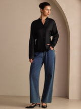 [Nero] SilkSilky-IT Long Sleeve Blouse 006