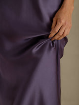 [Grigio Porpora] SilkSilky-IT Sleeveless V Neck Vestiti da donna 005