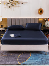 [Blu Scuro] SilkSilky-IT 19Momme Set di biancheria da letto 002