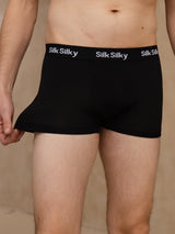 [Nero] SilkSilky-IT 100% Silk Jersey Intimo da uomo 004