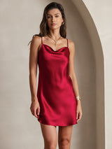 [Vino] SilkSilky-IT Sleeveless Cowl Neck Vestiti da donna 001