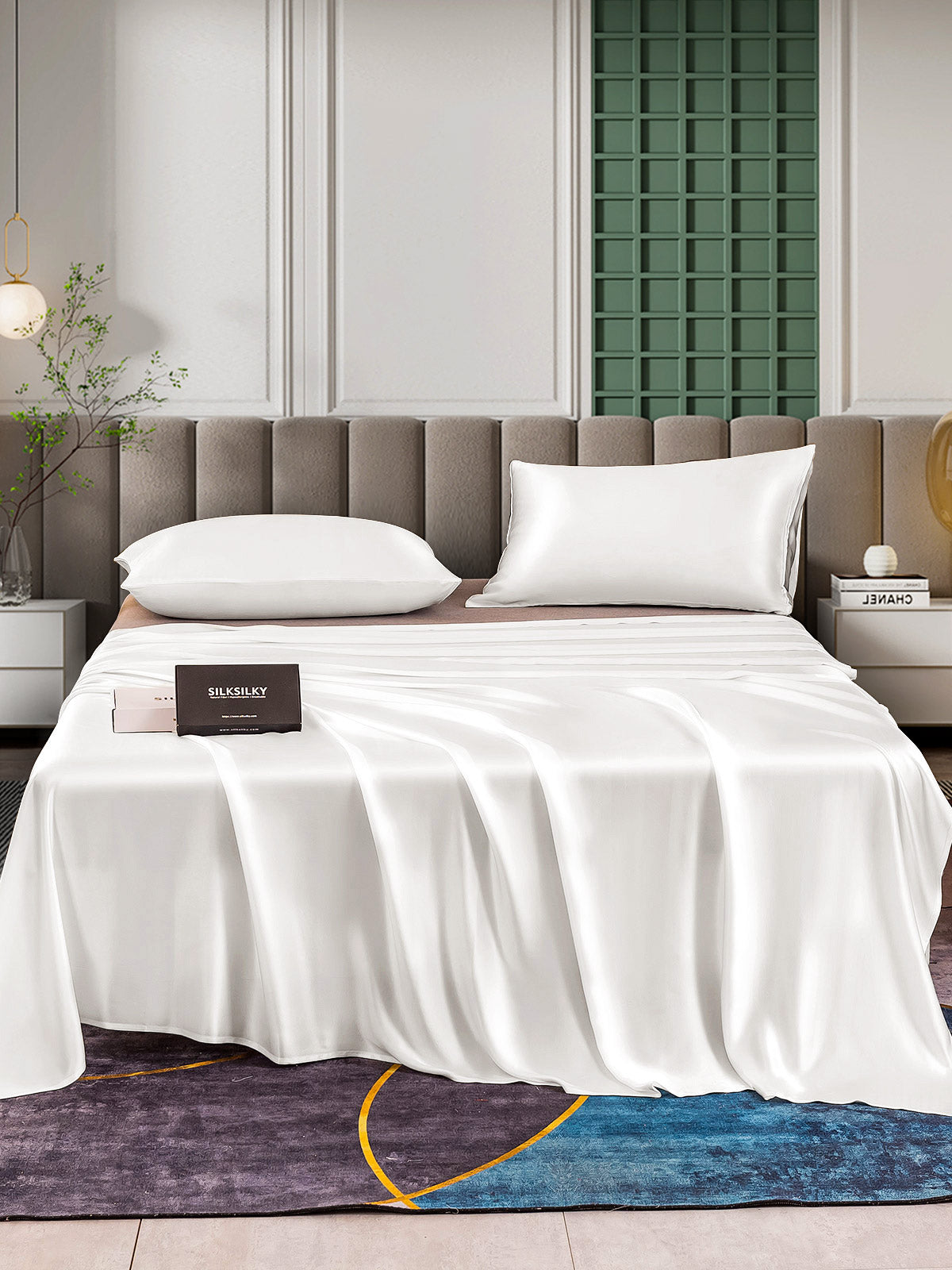 [Bianco] SilkSilky-IT 25Momme Seta pura Bedding Set 001