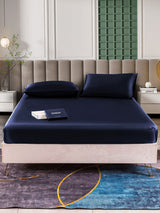 [Blu Scuro] SilkSilky-IT 25Momme Set di biancheria da letto 002
