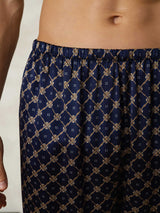 [Catena Blu Navy] SilkSilky-IT Mens Sleep Bottoms 006