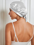 SilkSilky IT Seta pura Sleep Cap Argento 002