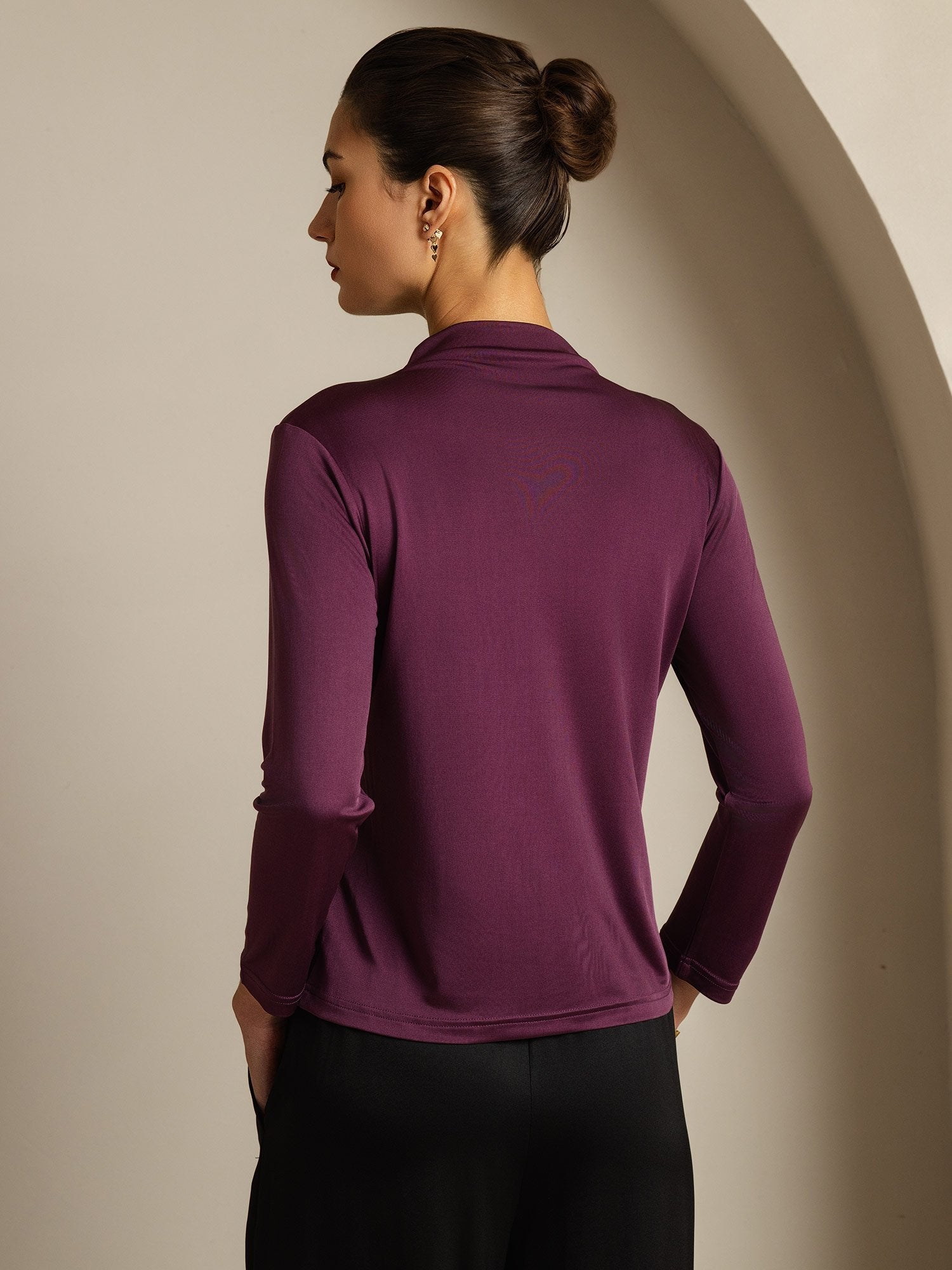 [Viola] SilkSilky-IT Seta pura Womens T-Shirt 002
