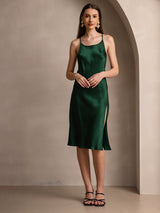 [Verde Scuro] SilkSilky-IT Sleeveless Vestiti da donna 006