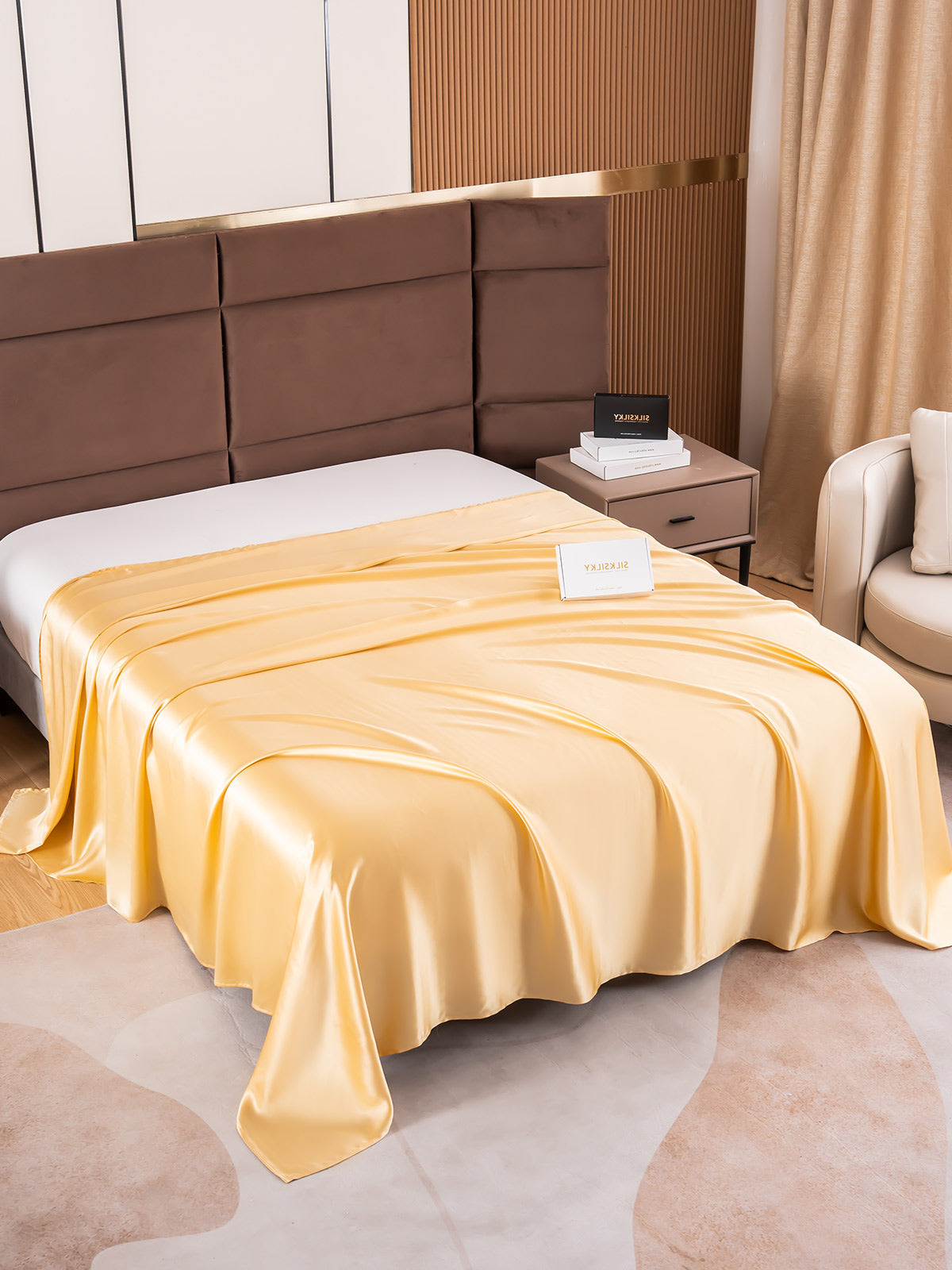 [Champagne] SilkSilky-IT 19Momme Lenzuoli 002