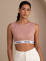 [Rosa] SilkSilky-IT Sleeveless Crew Neck Cami 001