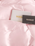 SilkSilky IT 25Momme Seta pura Duvet Cover Rosa 004