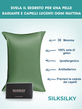 [Verde Grigiastro] SilkSilky-IT 30Momme Federa 002