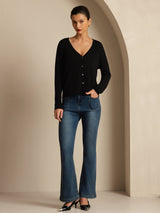 [Nero] SilkSilky-IT Long Sleeve Cardigan Donna 006