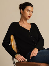 [Nero] SilkSilky-IT Long Sleeve Cardigan Donna 004