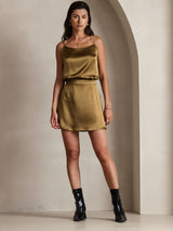 [Marrone] SilkSilky-IT Spaghetti Strap Cami 007