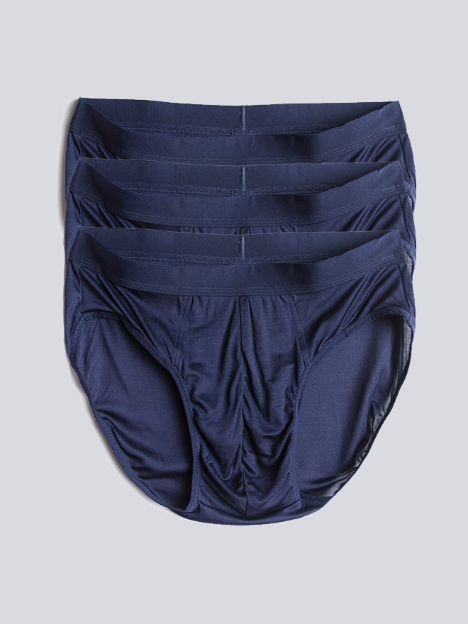 [Blu Scuro] SilkSilky-IT Seta pura Mens Underwear 005