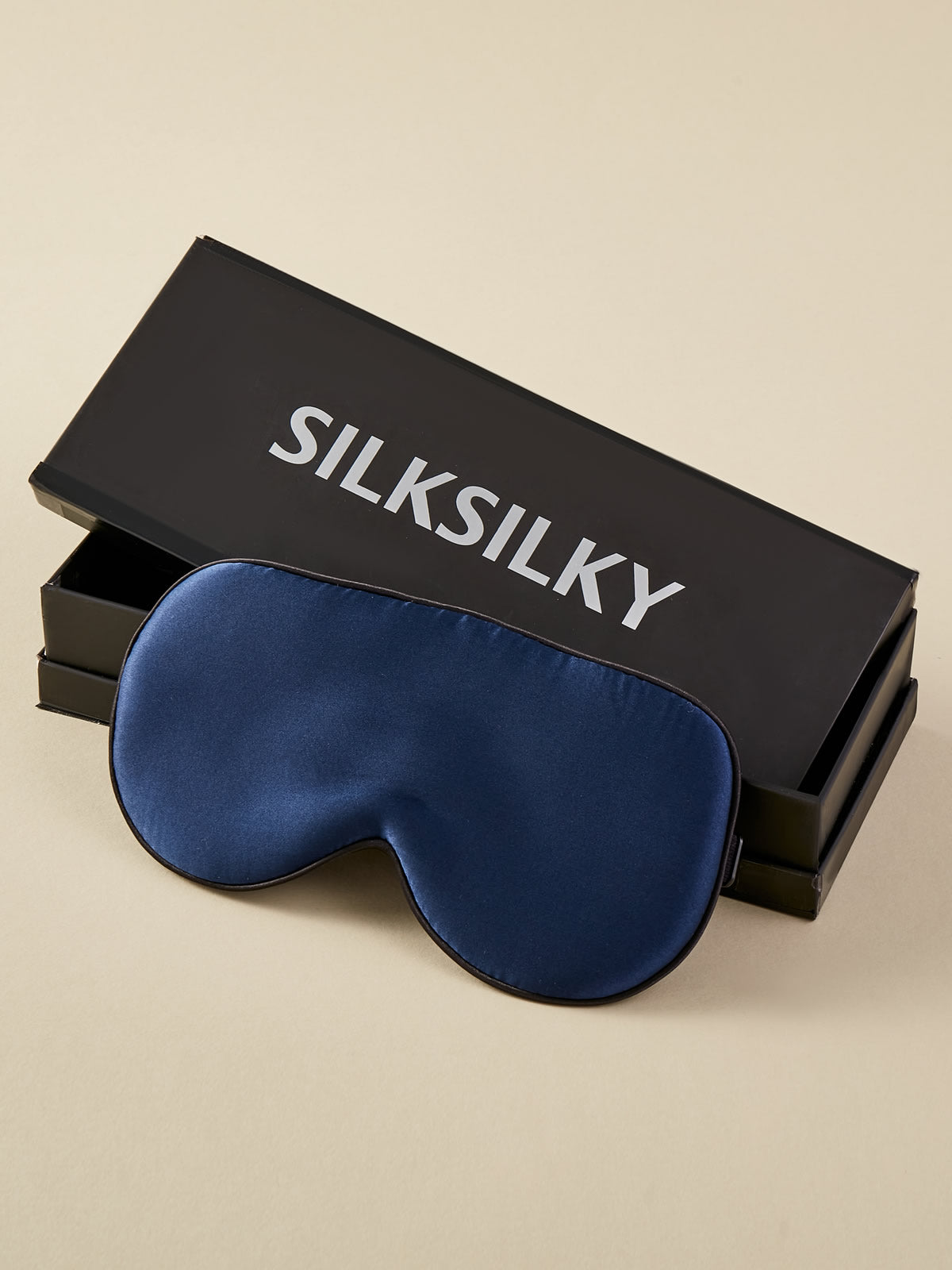 SilkSilky IT 19Momme Seta pura Eye Mask BluAcuro 001