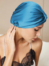 [Verde Acqua] SilkSilky-IT Cuffia di seta 002