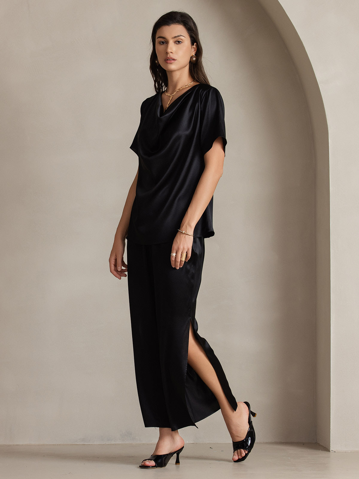 [Nero] SilkSilky-IT 19Momme Seta Womens Pants 008