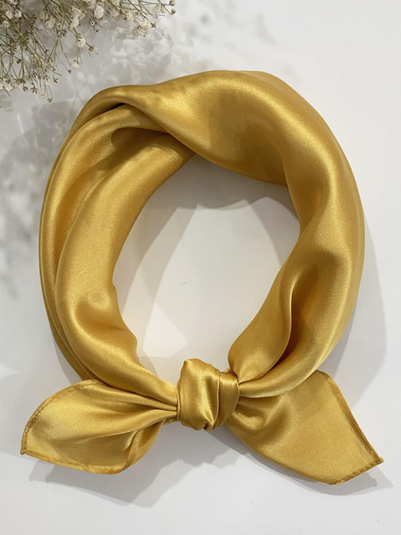 SilkSilky IT Seta pura Scarf Giallo 001