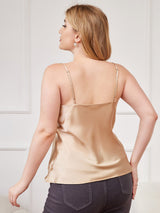 [Champagne] SilkSilky-IT Tirantes Finos Scollo a V Cami taglia grossa 002