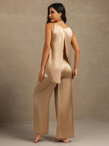 [Champagne] SilkSilky-IT Sleeveless Pigiami da donna 001
