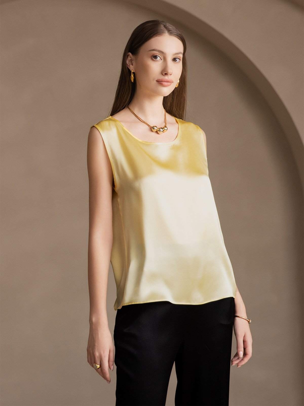 [Giallo Chiaro] SilkSilky-IT 19Momme Seta Camisoles 005