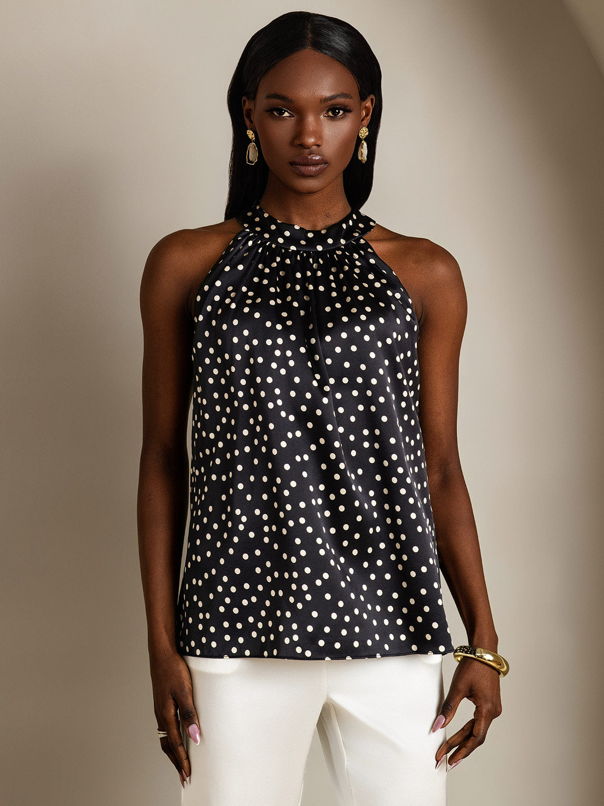 [Nero+Bianco] SilkSilky-IT 19Momme Seta Womens T-Shirt 003