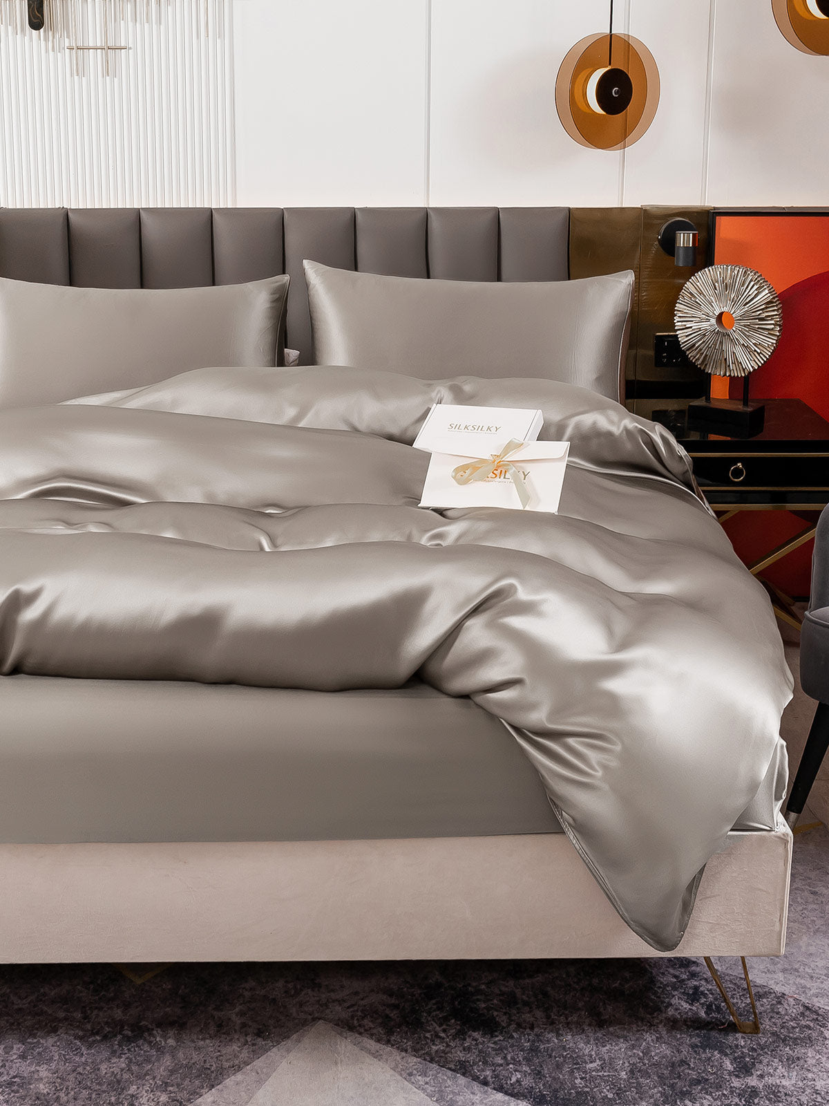 [Grigio] SilkSilky-IT 19Momme Seta pura Bedding Set 006