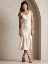 [Beige] SilkSilky-IT Sleeveless Vestiti da donna 001