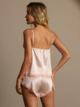 [Rosa Chiaro] SilkSilky-IT Sleeveless V Neck Set di Bretelle 002