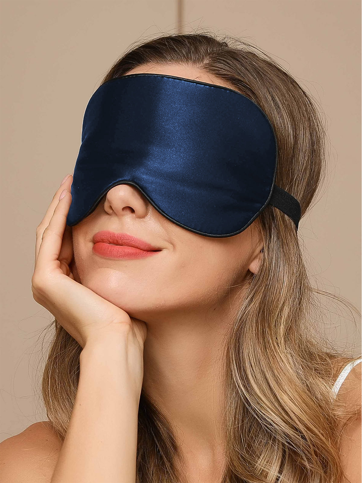 [Blu Scuro] SilkSilky-IT 19Momme Seta pura Eye Mask 002