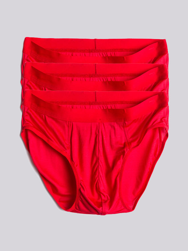 [Rosso] SilkSilky-IT Seta pura Mens Underwear 005