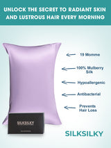 [Lavanda] SilkSilky-IT 19Momme Seta pura Pillowcase 003