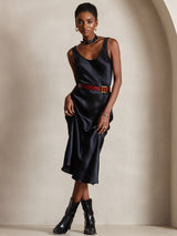 [Nero] SilkSilky-IT Sleeveless Vestiti da donna 001