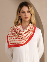 [Ciliegia Beige] SilkSilky-IT Scarf 005