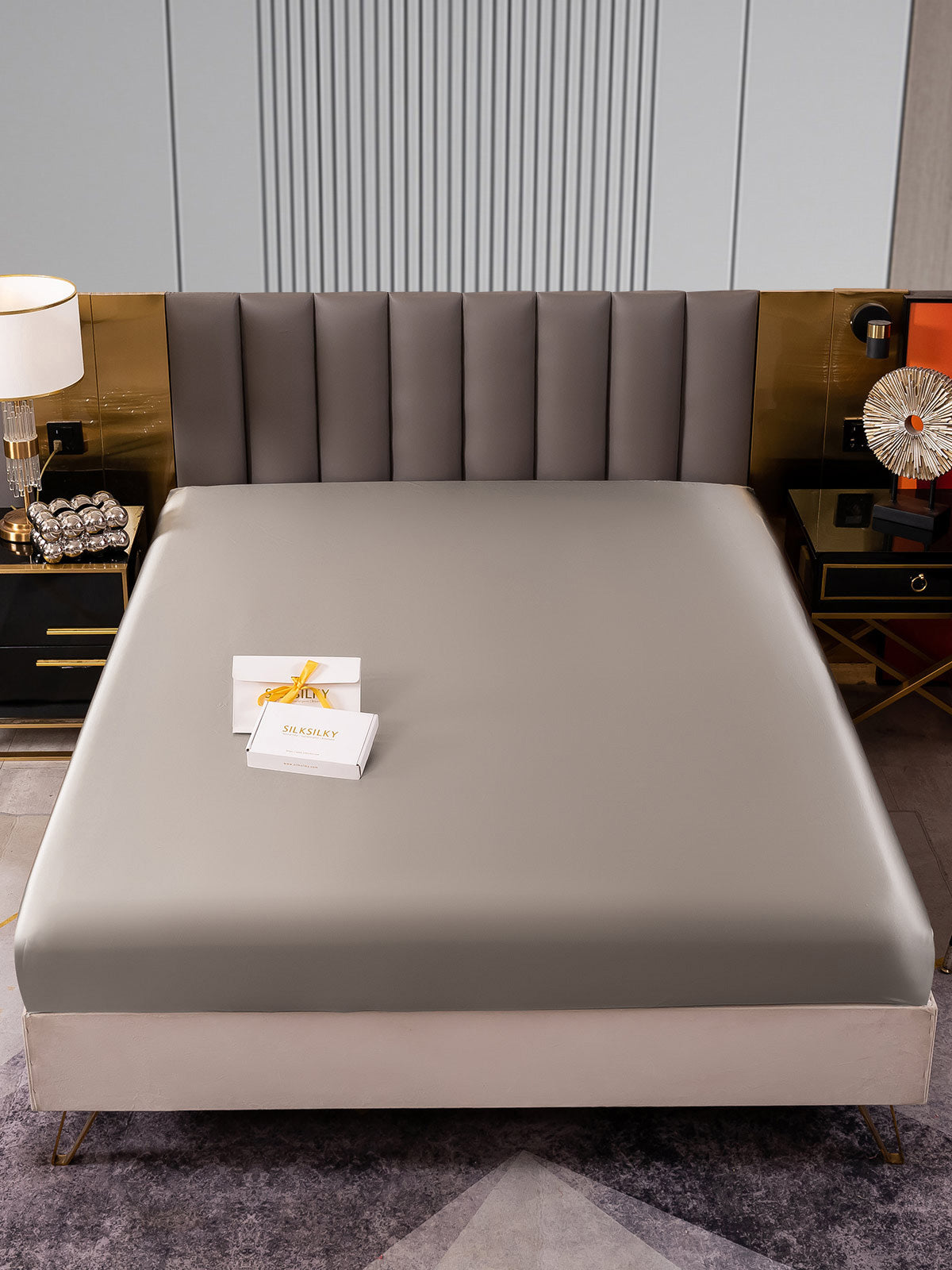 [Grigio] SilkSilky-IT 22Momme Seta pura Sheet 001