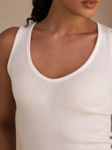 [Bianco] SilkSilky-IT Sleeveless Deep V Neck Cami 005
