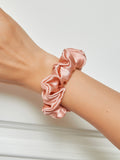 SilkSilky-IT 19Momme Seta pura Scrunchie Rosa 001