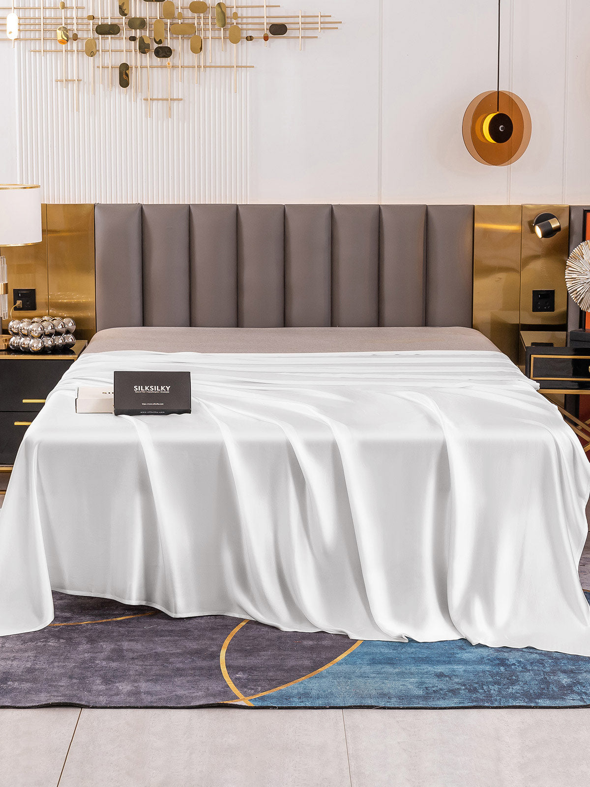 [Bianco] SilkSilky-IT 19Momme Seta pura Sheet 002