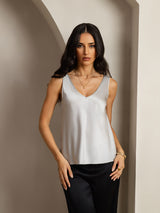 [Argento] SilkSilky-IT Sleeveless V Neck Cami 003