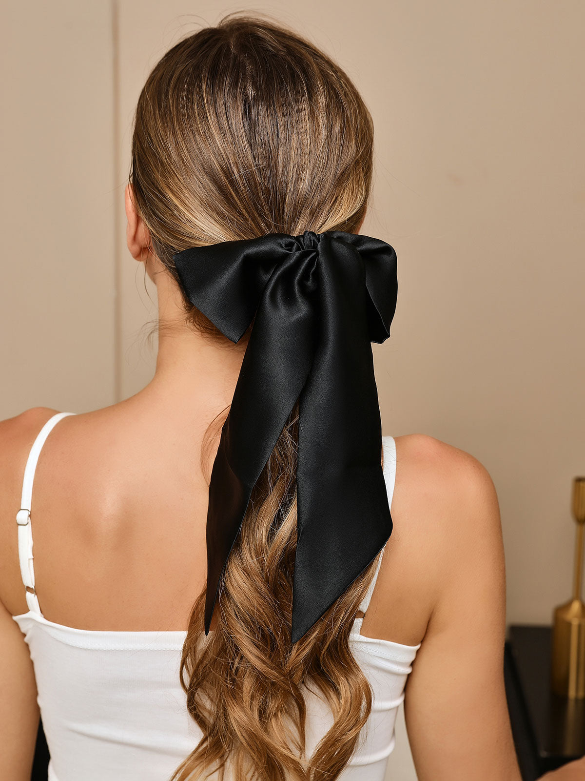 SilkSilky-IT 19Momme Seta pura Scrunchie Nero 001