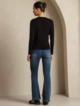 [Nero] SilkSilky-IT Seta pura Womens T-Shirt 005