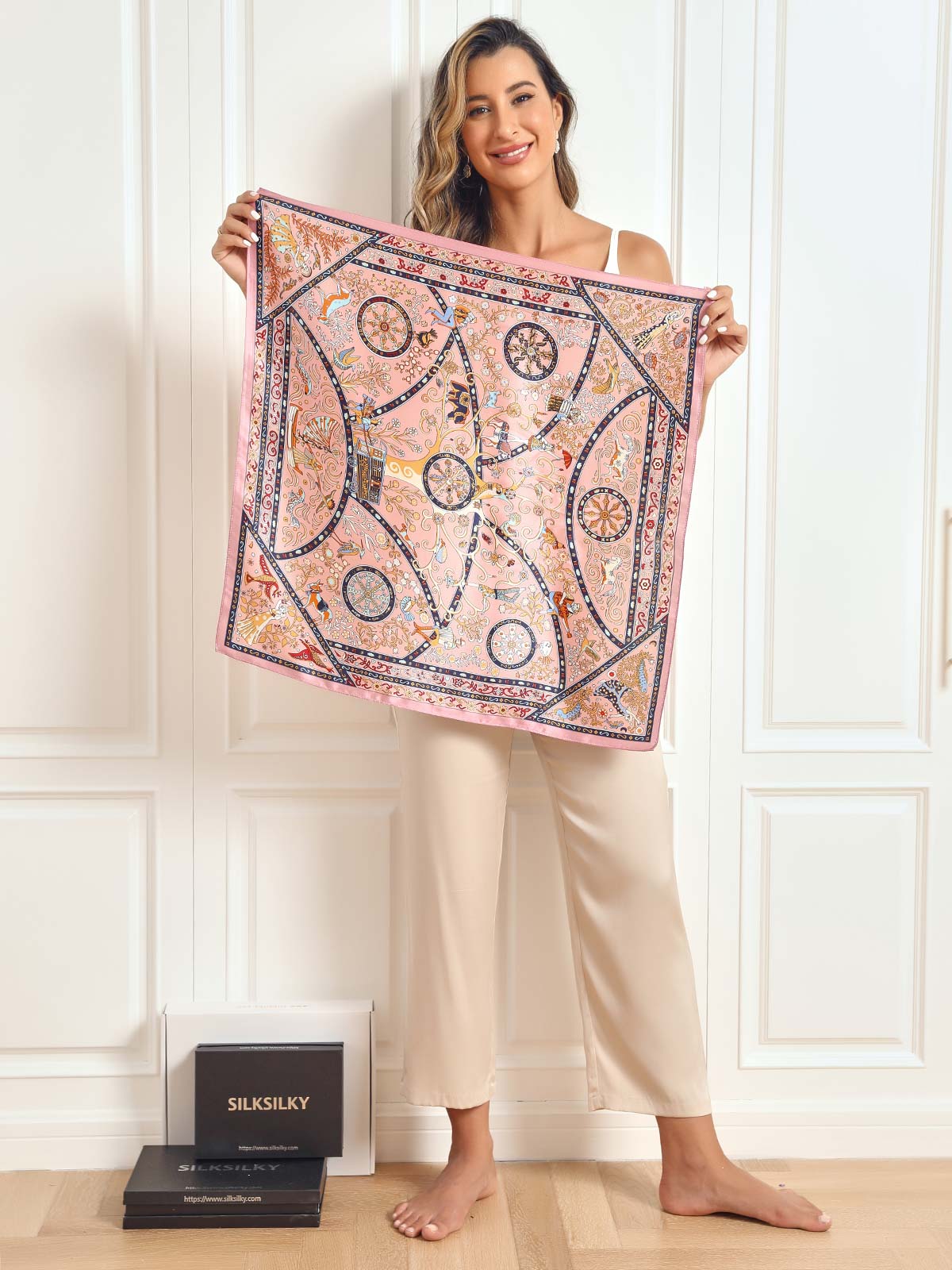 [P058] SilkSilky-IT Seta pura Scarf 002