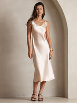 [Champagne] SilkSilky-IT Sleeveless Vestiti da donna 001
