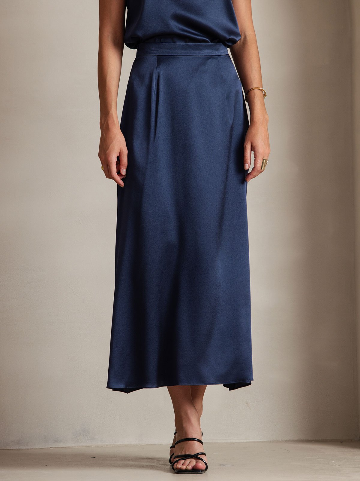 [Blu Scuro] SilkSilky-IT 19Momme Seta Skirt 003
